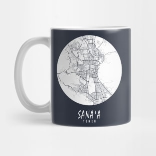 Sana'a, Yemen City Map - Full Moon Mug